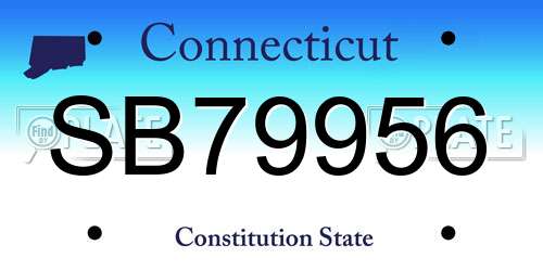 SB79956 Connecticut License Plate