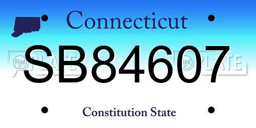 SB84607 Connecticut License Plate