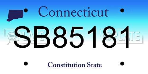 SB85181 Connecticut License Plate