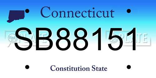 SB88151 Connecticut License Plate