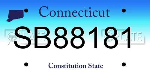 SB88181 Connecticut License Plate