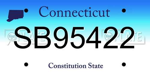 SB95422 Connecticut License Plate
