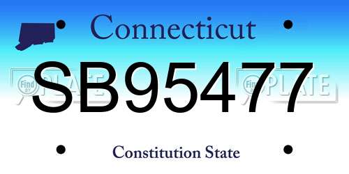 SB95477 Connecticut License Plate