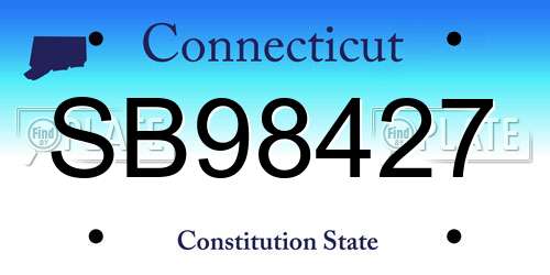 SB98427 Connecticut License Plate