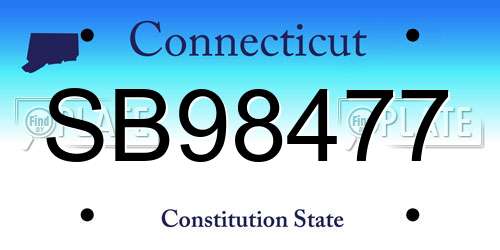 SB98477 Connecticut License Plate