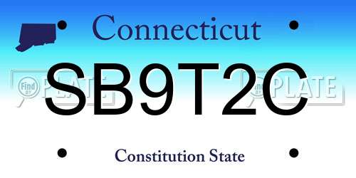 SB9T2C Connecticut License Plate