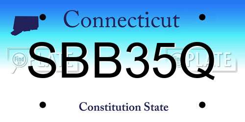 SBB35Q Connecticut License Plate