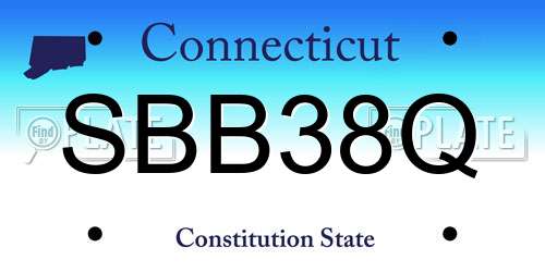 SBB38Q Connecticut License Plate
