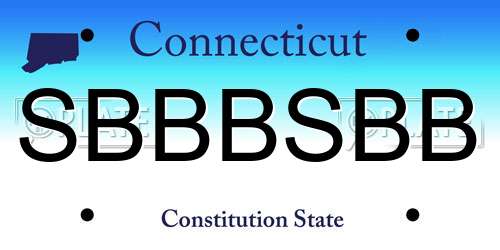 SBBBSBB Connecticut License Plate