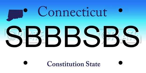 SBBBSBS Connecticut License Plate