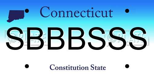 SBBBSSS Connecticut License Plate