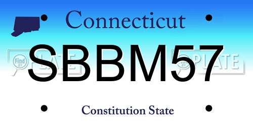 SBBM57 Connecticut License Plate
