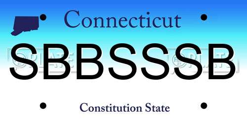 SBBSSSB Connecticut License Plate