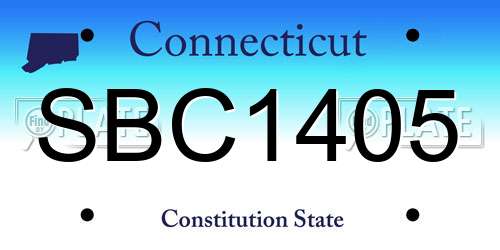 SBC1405 Connecticut License Plate