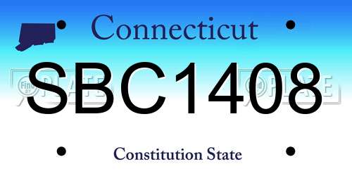 SBC1408 Connecticut License Plate
