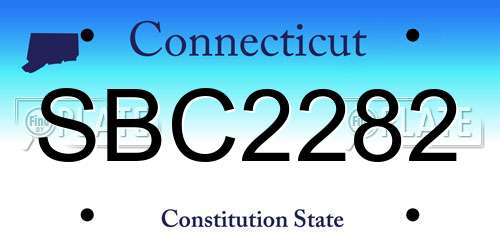 SBC2282 Connecticut License Plate
