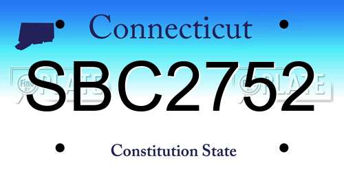 SBC2752 Connecticut License Plate