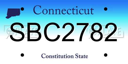 SBC2782 Connecticut License Plate