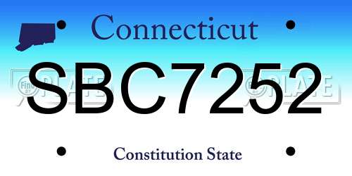 SBC7252 Connecticut License Plate