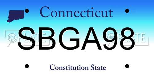 SBGA98 Connecticut License Plate