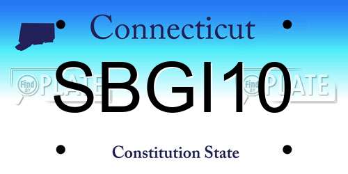 SBGI10 Connecticut License Plate