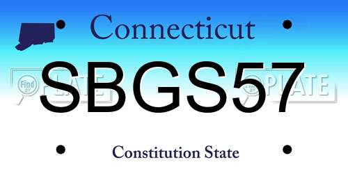 SBGS57 Connecticut License Plate