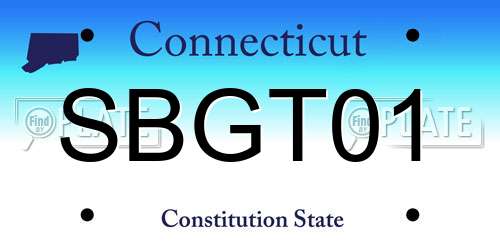 SBGT01 Connecticut License Plate