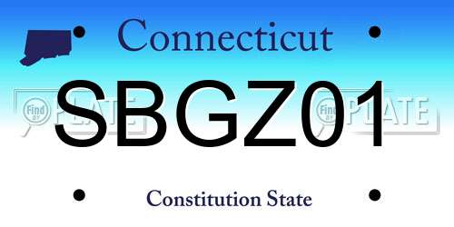SBGZ01 Connecticut License Plate