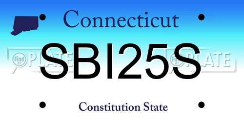 SBI25S Connecticut License Plate
