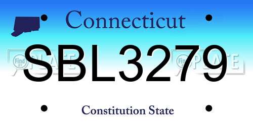 SBL3279 Connecticut License Plate