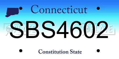 SBS4602 Connecticut License Plate