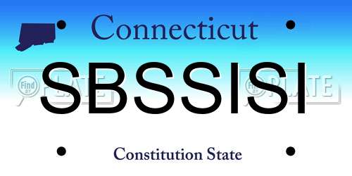 SBSSISI Connecticut License Plate