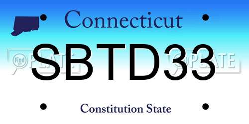 SBTD33 Connecticut License Plate