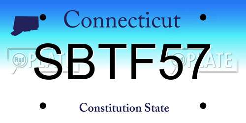 SBTF57 Connecticut License Plate