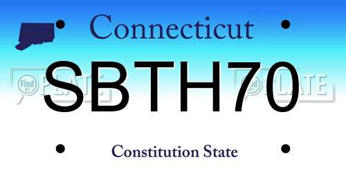 SBTH70 Connecticut License Plate