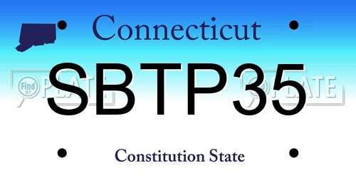 SBTP35 Connecticut License Plate