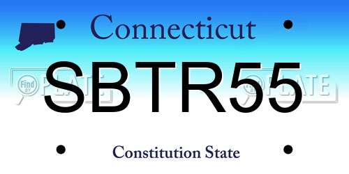 SBTR55 Connecticut License Plate