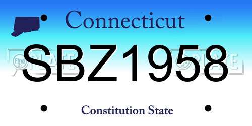 SBZ1958 Connecticut License Plate