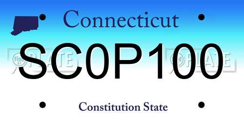 SC0P100 Connecticut License Plate