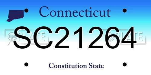 SC21264 Connecticut License Plate