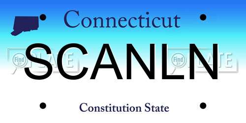 SCANLN Connecticut License Plate