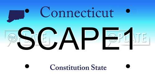SCAPE1 Connecticut License Plate