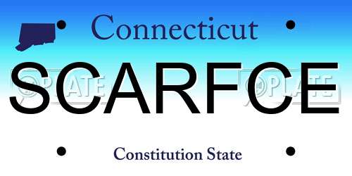 SCARFCE Connecticut License Plate