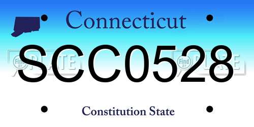 SCC0528 Connecticut License Plate