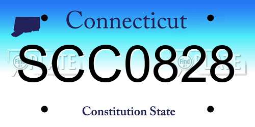 SCC0828 Connecticut License Plate