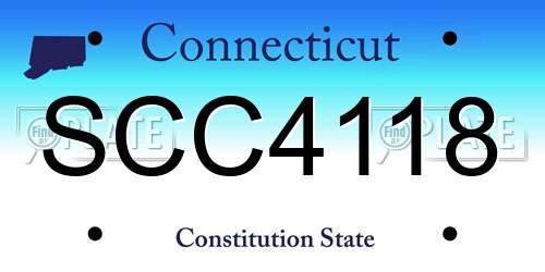 SCC4118 Connecticut License Plate