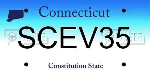 SCEV35 Connecticut License Plate