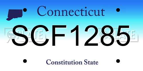 SCF1285 Connecticut License Plate