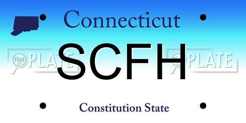 SCFH Connecticut License Plate
