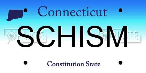 SCHISM Connecticut License Plate